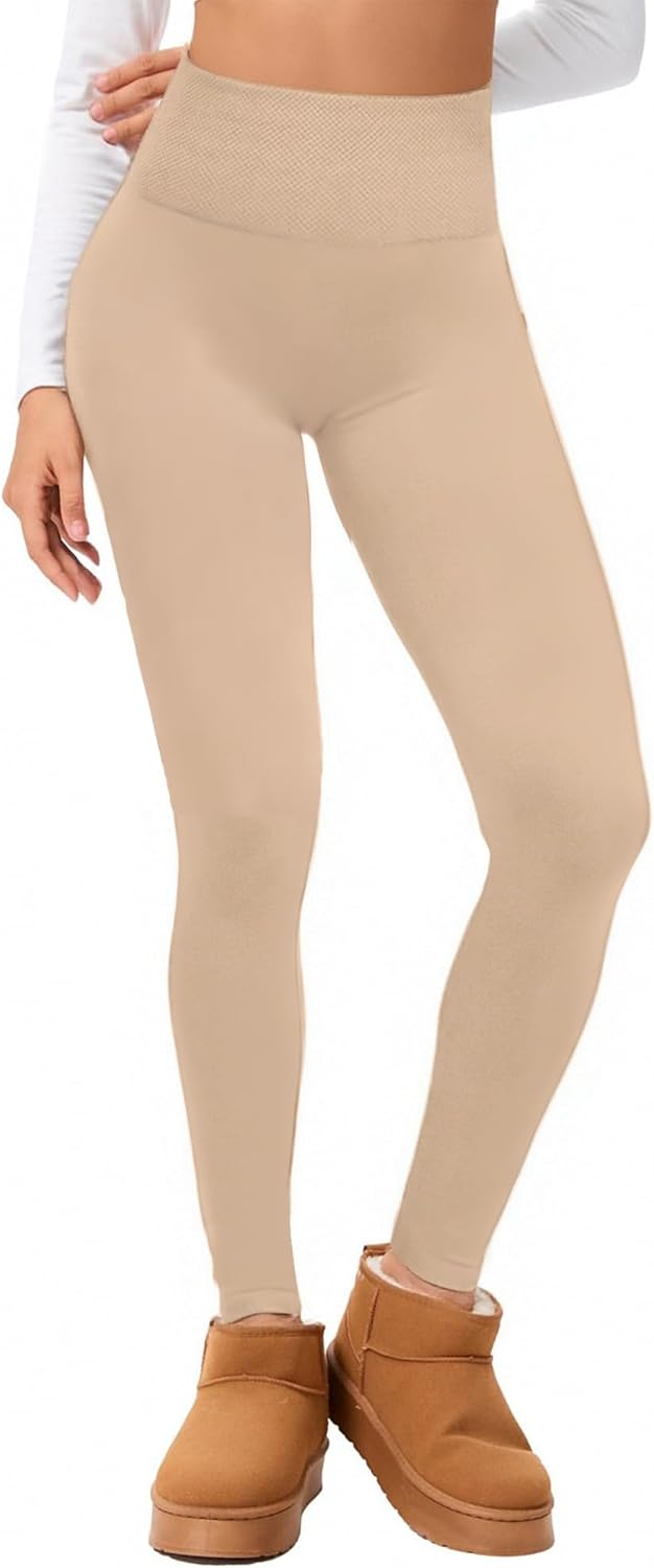 Hi Clasmix Fleece Lined Leggings Women - Seamless Thermal Winter High Waisted Tummy Control Thick Warm Yoga Pants