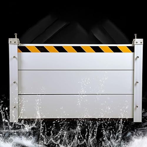 Flood Barrier, Flood Defence Barriers, Road Flood Barrier, Home Door Seal Panel Safety Rescue Aluminum Baffle for Garage/Basement/Front Door/Driveway,100 * 40cm