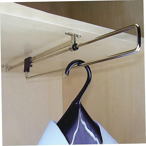 Miniatura 2 de 1 juego de riel de ropa telescópico Estante de secado de ropa ajustable organizador de ropa soporte retráctil Perchero multiusos Estante de