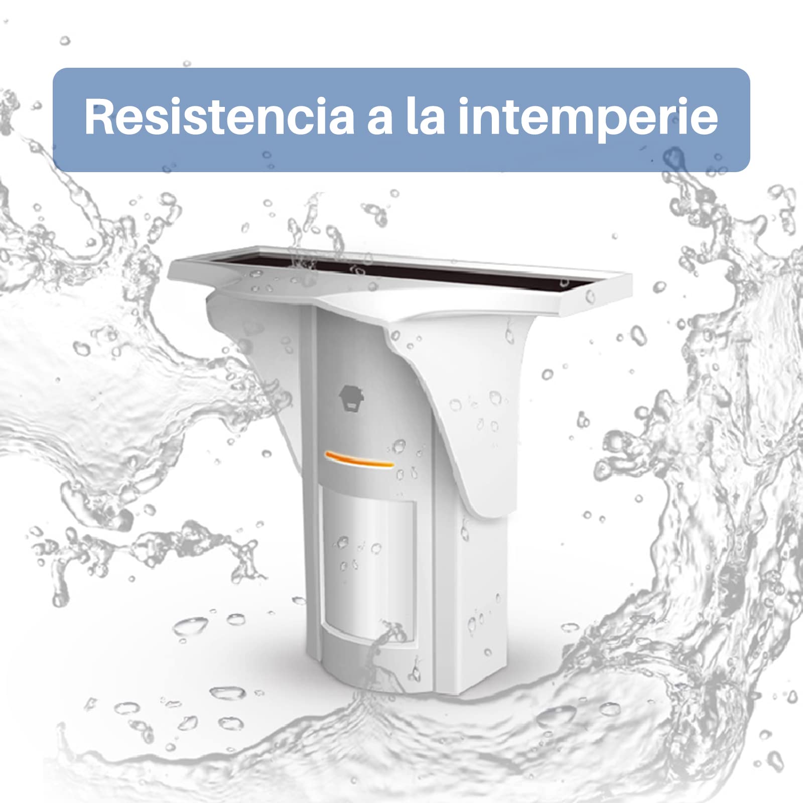 Chuango PIR-926 Detector Solar de Movimiento- Doble Detección Infrarrojos Pasivos y Microondas, Protección IP65, Alcance de 8 Metros y Ángulo de 110°, Duración de la Batería hasta 5 Meses sin Sol