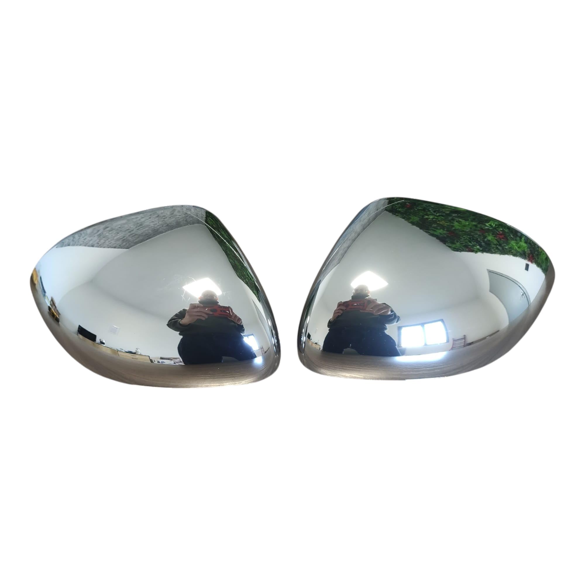 Coppia Calotte Specchio Cromate Retrovisore Compatibile con Fiat 500X 2014-2025 Nuove Coprispecchi Argento Lucido Eleganti