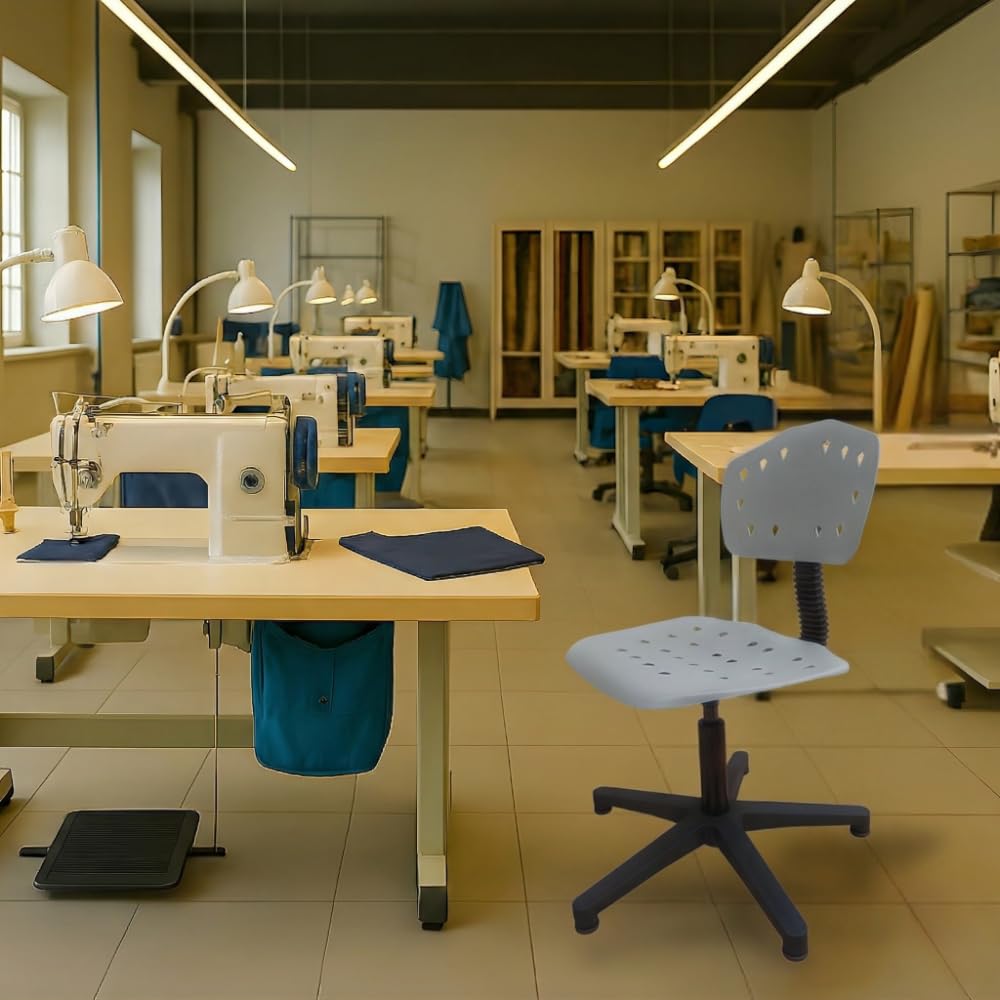 FITEX Sedia Operativa DIAMOND Ergonomica in PP Rinforzato Forato con Piedini in Gomma, per Ufficio, Smart Working e Studio - CE Made in Italy - Grigia