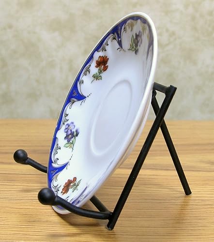 Miniatura 22 de Soportes de exhibición de caballete de metal negro, paquete de 3 caballetes, cada uno mide 6 pulgadas de alto x 6 pulgadas de ancho