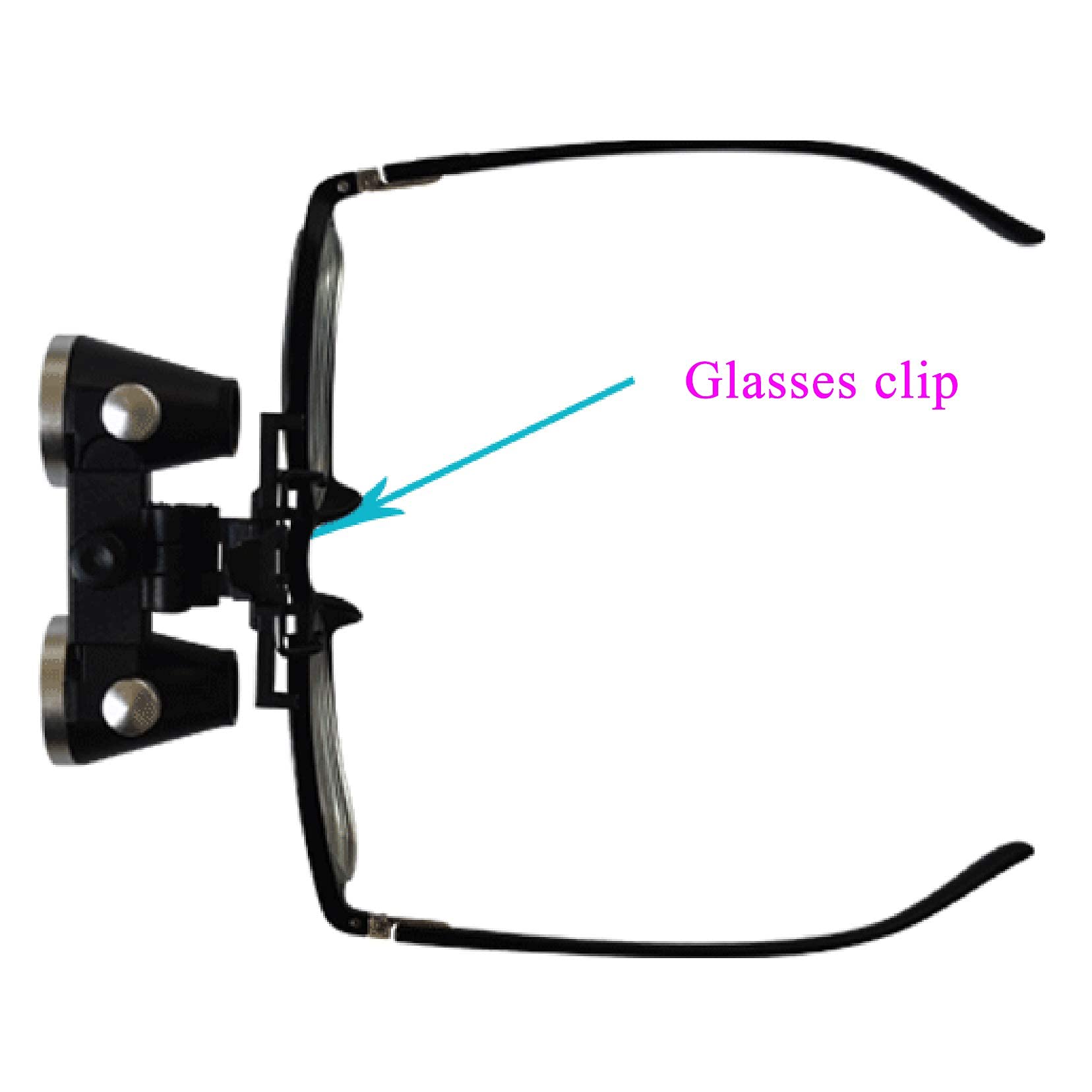 Lente d'ingrandimento, lente d'ingrandimento dentale, lente binoculare medica chirurgica dentale 2,5x/3,5x420 mm, lente frontale a LED binoculare a clip, con z(Black-3,5X)