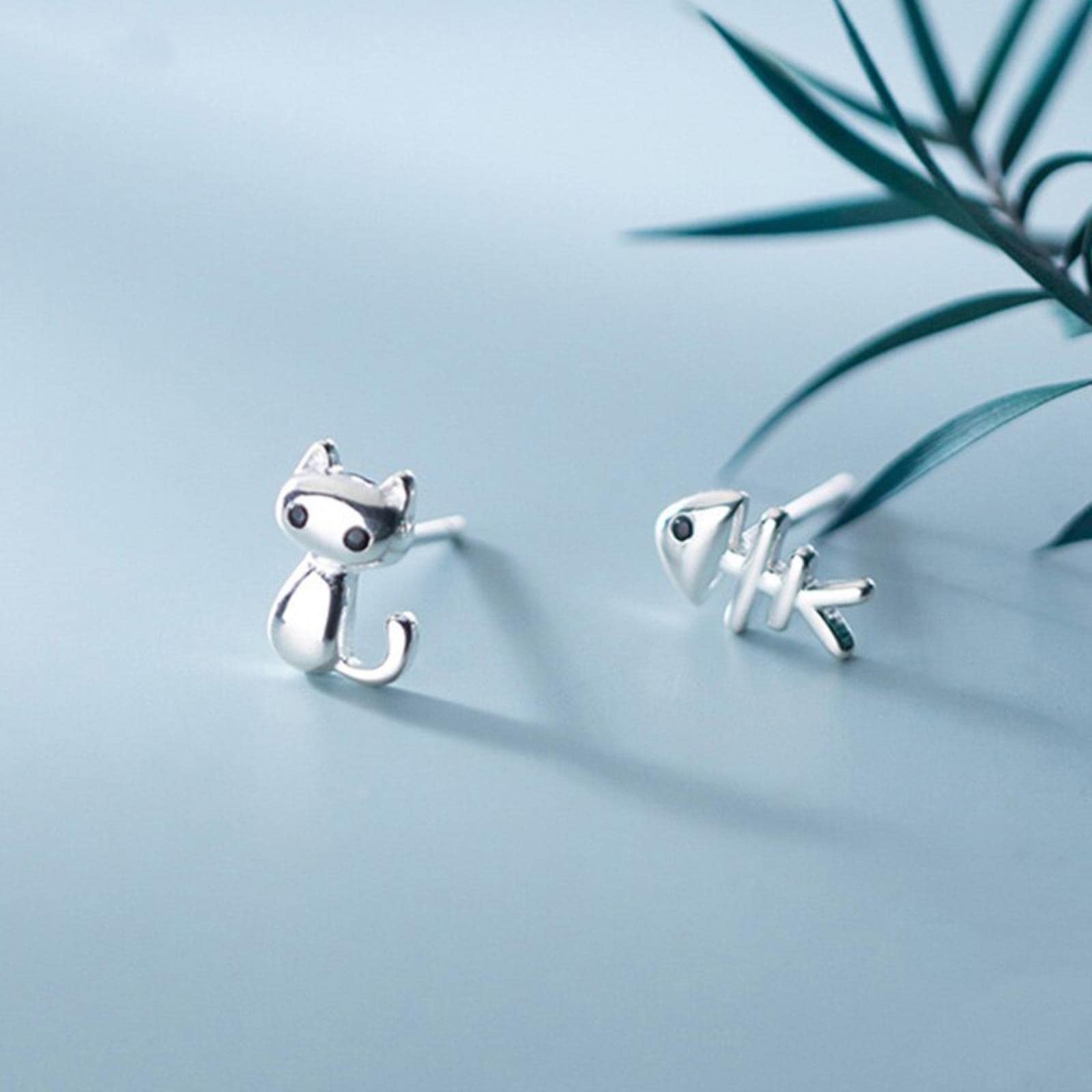Orecchini A Bottoncino A Forma Di Osso In Argento Sterling 925 - Chiusura A Farfalla - 1,2 Cm - Eleganti E Minimal