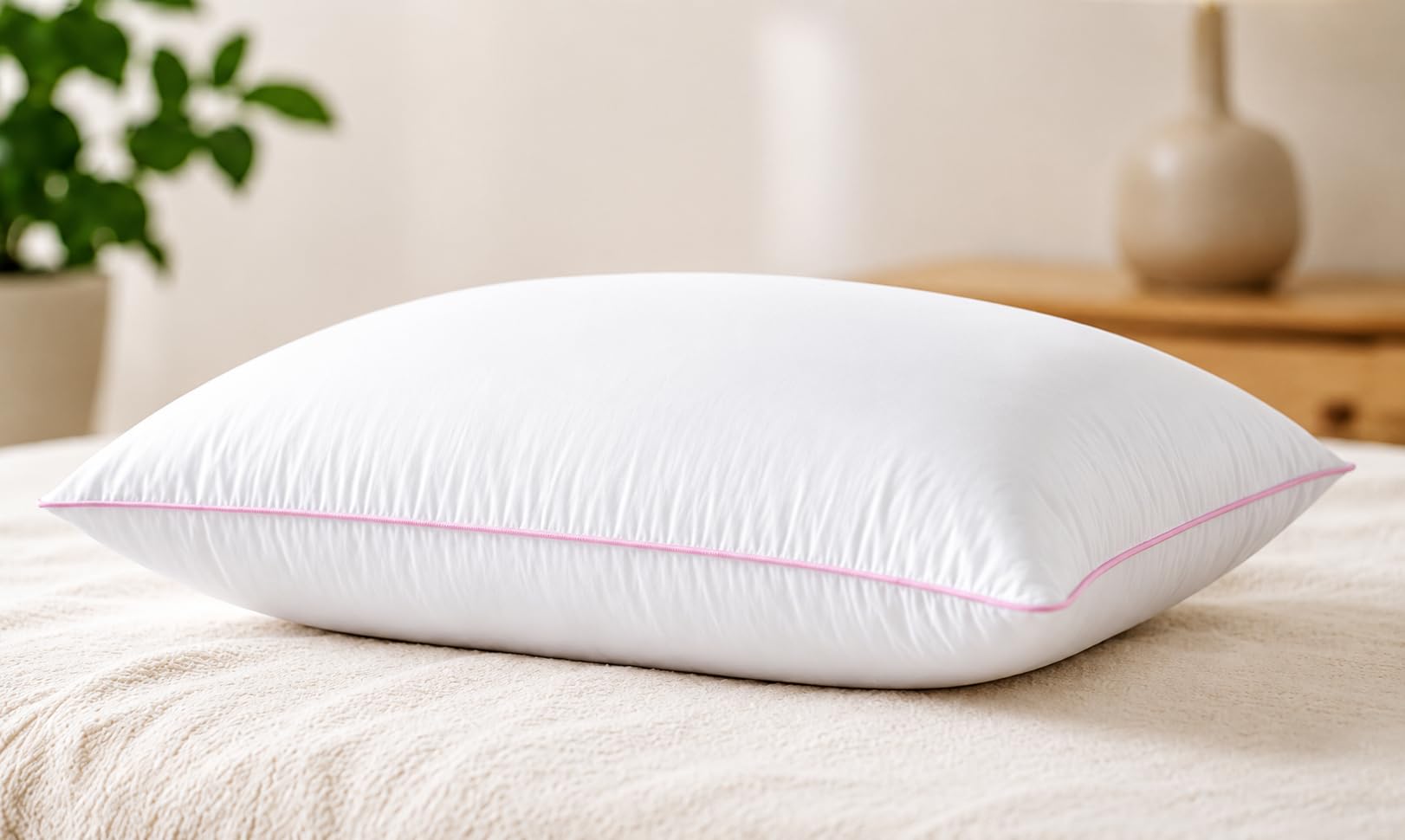 SLEEP GURU Microfiber Pillow, 60 x 40 cm | Hypoallergenic & Safe, Fluffy & High Loft-image-15