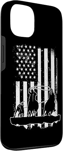 Miniatura 3 de Funda para iPhone 13 con diseño de cuerda para equipo de bandera de EE. UU., Rodeo Western Horse Country