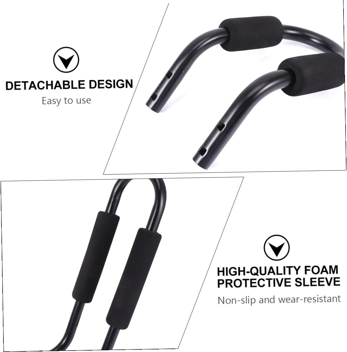 PartyKindom 2pcs Kayak Roof Rack Heavy Duty Removable Canoe Carrier with Crossbars Car Luggage Rack for SUV and Truck Roof Storage Outdoor Transport