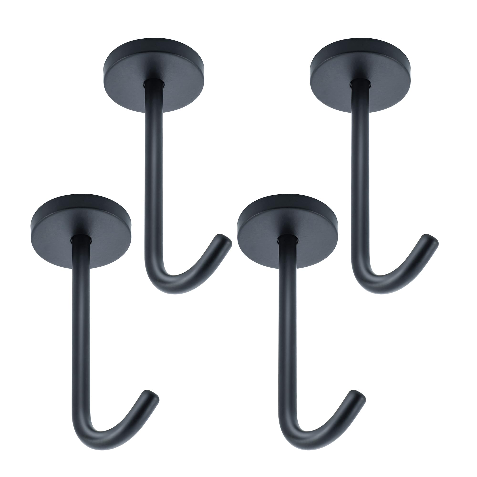 Mooche 4Pcs Ceiling Hooks Black,Ceiling Hook for Hanging Plants, 107MM Heavy Duty Wall Mount Hanging Hooks Ceiling Hooks for Plants
