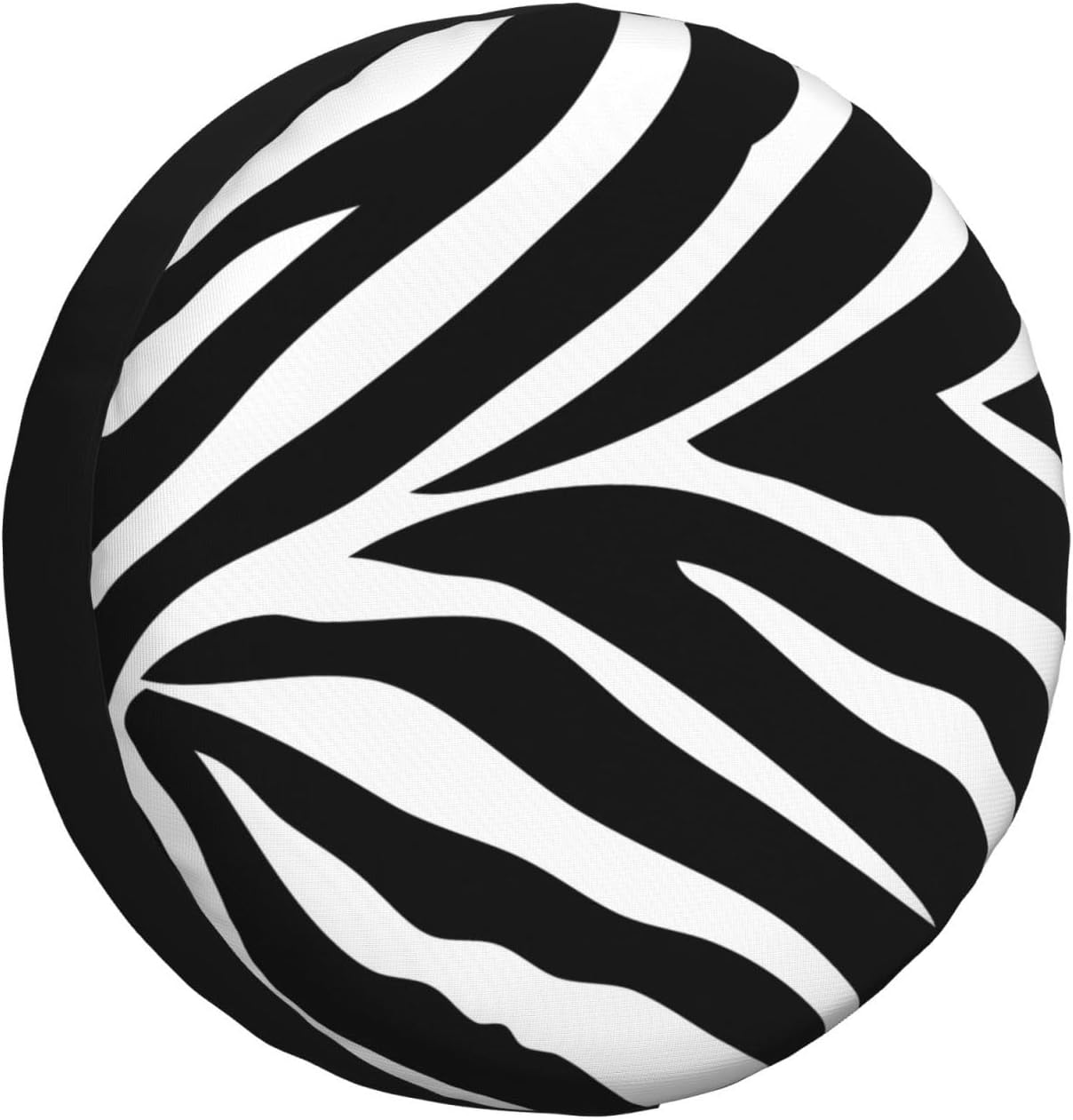 Dustproof & Waterproof 15 inch Spare Wheel Covers, Black Cartoon Zebra Spare Wheel Cover for SUV, RV, Truck, Trailer