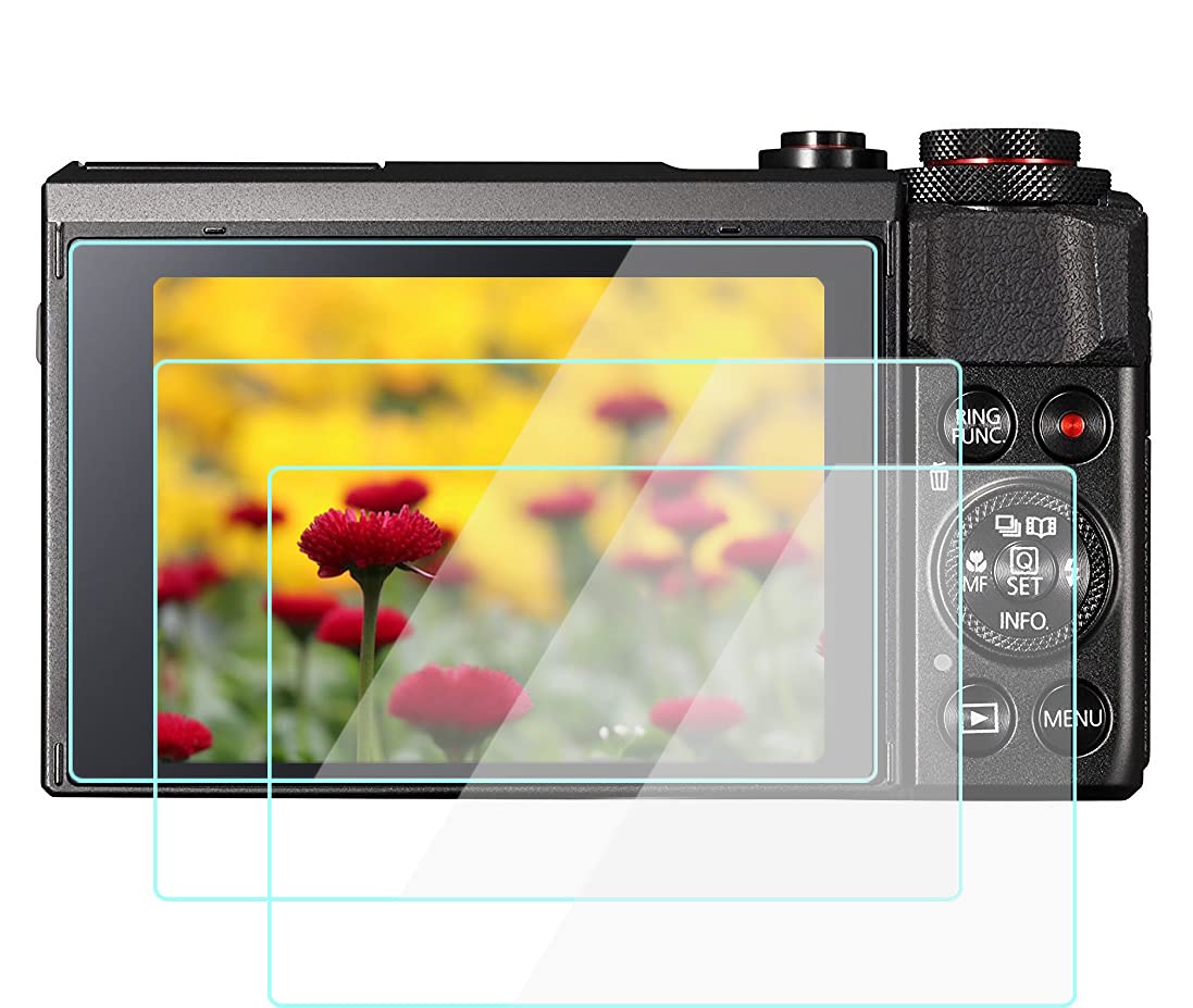 Komet G7XII Screen Protector Compatible for Canon PowerShot G1X Mark III G9X II / G7 X Mark II / G9X G7X, Tempered Glass Protective Films Touch Screen Cover (2 Packs)