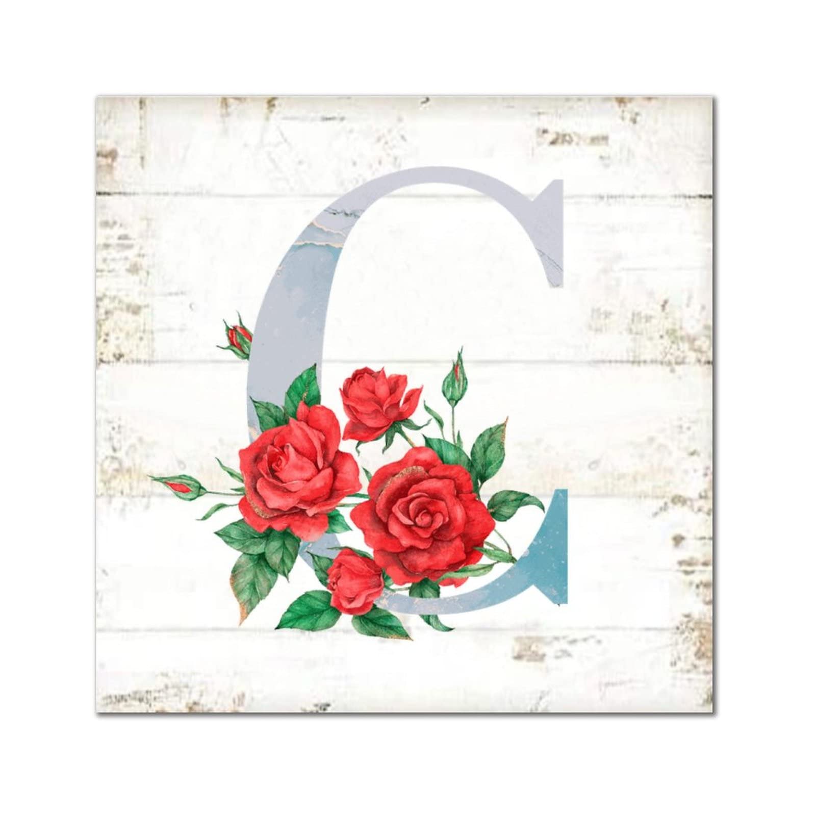 Lettre en bois C aquarelle classique 40 cm au design premium
