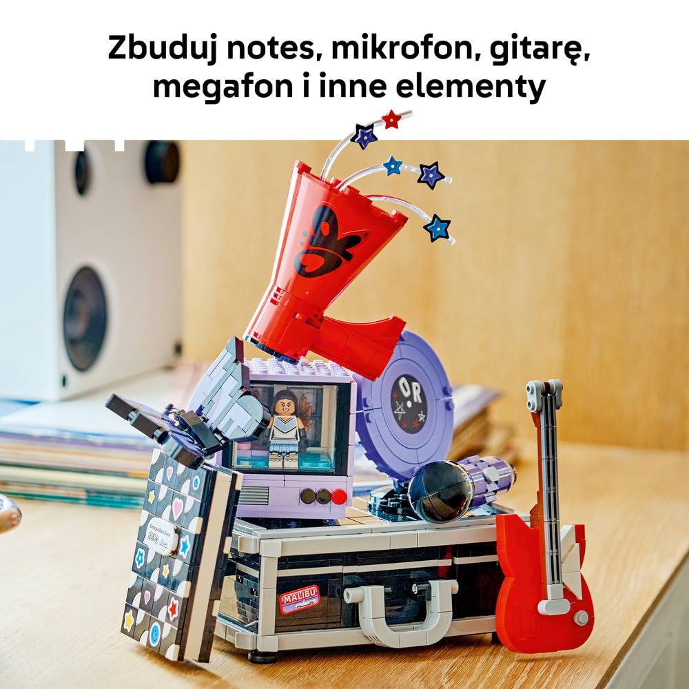 LEGO Editions Skrytka Olivii Rodrigo 43030 | Muzyczna dekoracja, zestaw klocków dla dzieci, prezent dla fana muzyki pop, dla dziewczynek i chłopców 10+, 1085 elementów