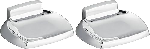 Miniatura 10 de Moen P5360 - Soporte de jabón contemporáneo para montaje en pared pequeño cromado