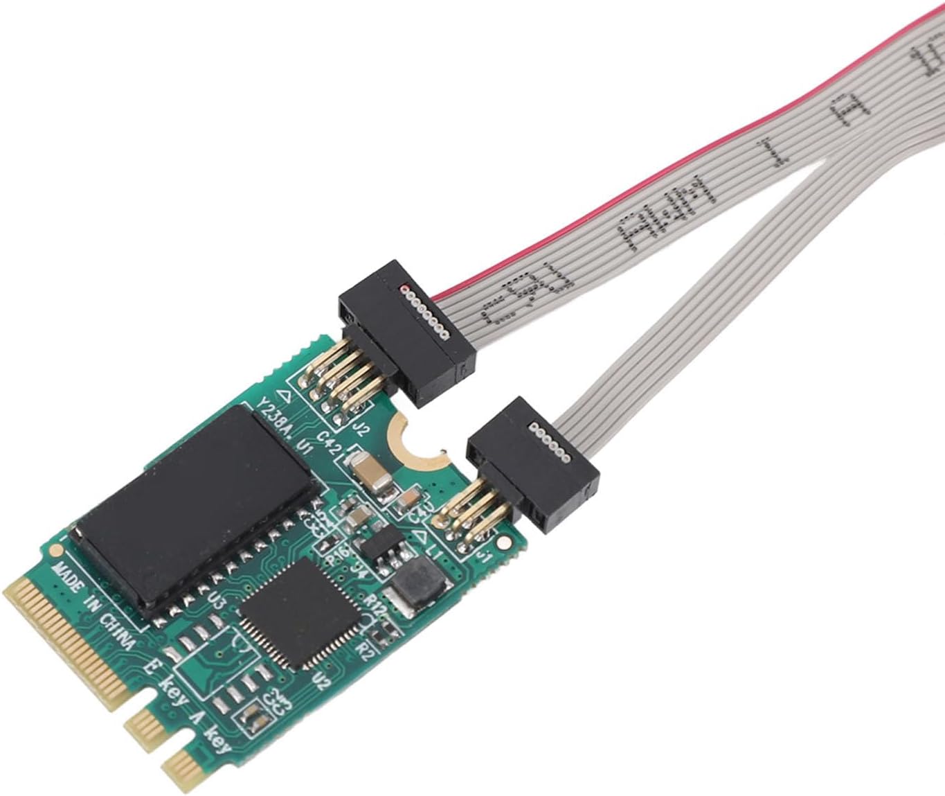 Mini PCIE Network Card, RTL8125B M.2 A E Single Port 2.5G NIC - Bent Pin, Portable PCI Express Card LAN Adapter Ethernet Adapter.