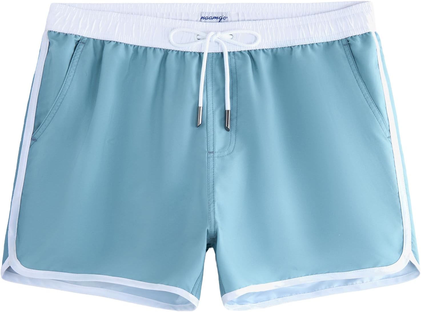 maamgic Mens Boys Short 80s 90s Vintage Swim Trunks with Mesh Lining Quick Dry Swim Suits Board Shorts