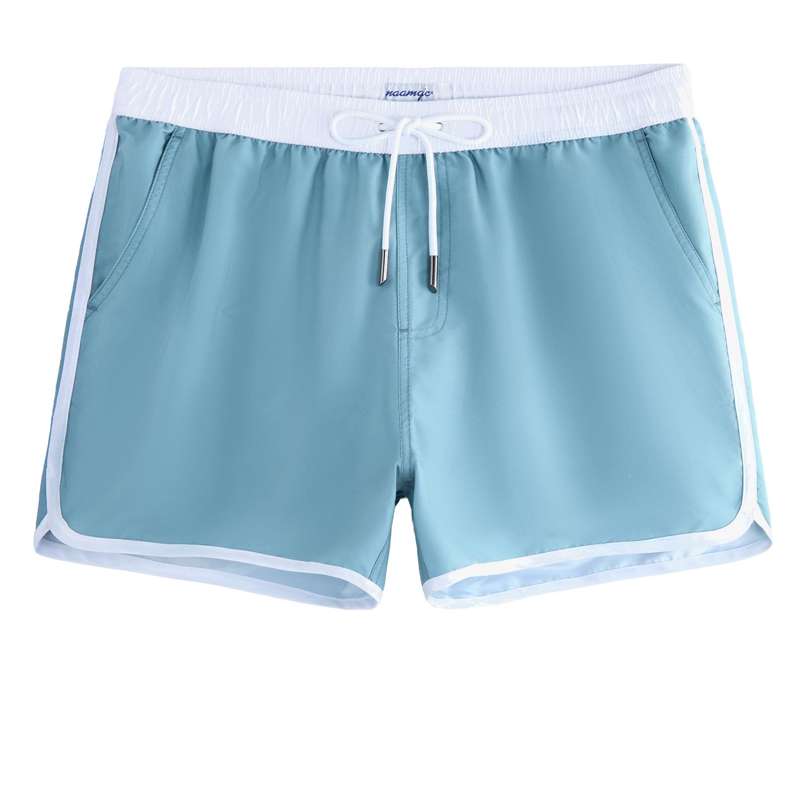 MaaMgic Costume Uomo Mare Vintage Asciugatura Rapida Costume da Bagno Pantaloncini Corto Swim Trunks con Fodera Rete e 3 Tasche