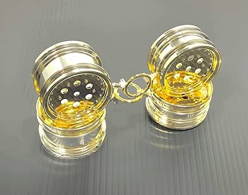 Amazon.co.jp: タミヤ スーパーホットショット 金メッキホイール 前後