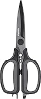 Matrlvibe Heavy Duty Kitchen Shears: All-Purpose 420J2 Stainless Steel Titanium Coated Scissors, Detachable Blades, Soft TPR Grip, Dishwasher Safe