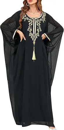 Embroidered Abaya Kaftans for Women - Modern Elegant Dubai Moroccan Style