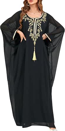 Embroidered Abaya Kaftans for Women - Modern Elegant Dubai Moroccan Style