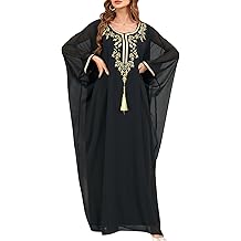 Embroidered Abaya Kaftans for Women Modern Elegant Dubai Moroccan Dubai Kaftan Dresses Abaya for Women Muslim Dress