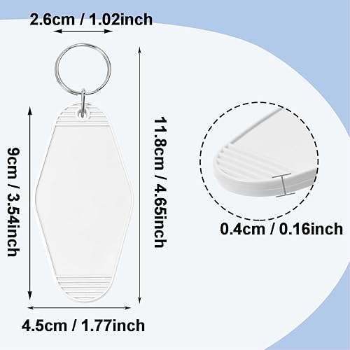 Miniatura 2 de Llavero de motel en blanco para llaves de hotel, soporte para bolsas, llaves de coche, impresión de vinilo de resina, grabado, manualidades, regalos