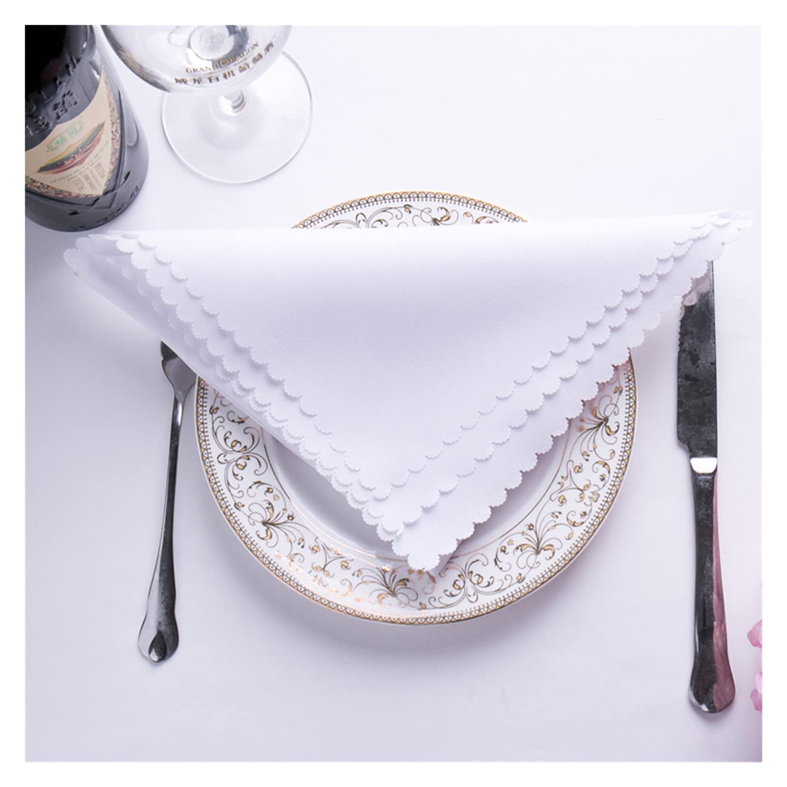 MOBYGKFY Napkin Plain Polyester Table for Wedding Hotel And Restaurant Decoration
