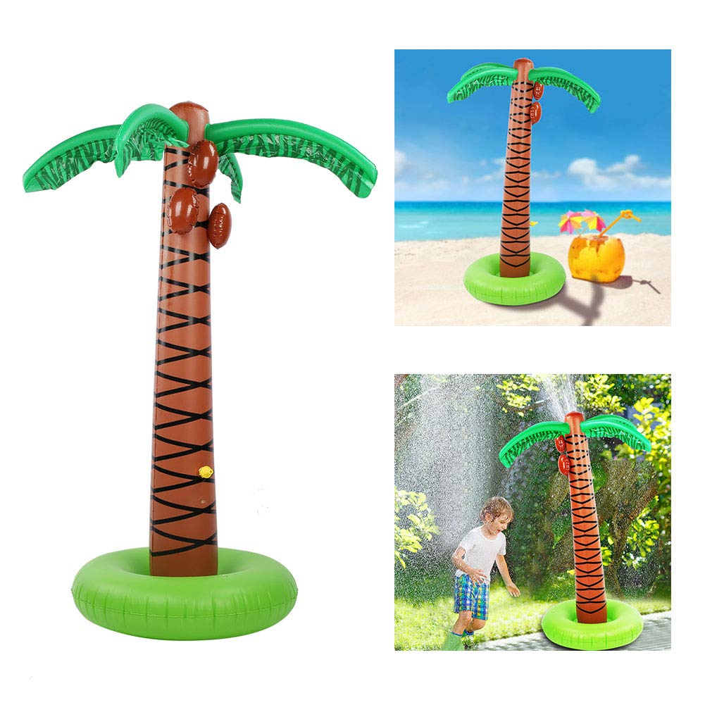 EMUKOEP Nadmuchiwana Palma Zraszacz Mata Do Relaksu Na Plaży (Model Kokosowy)