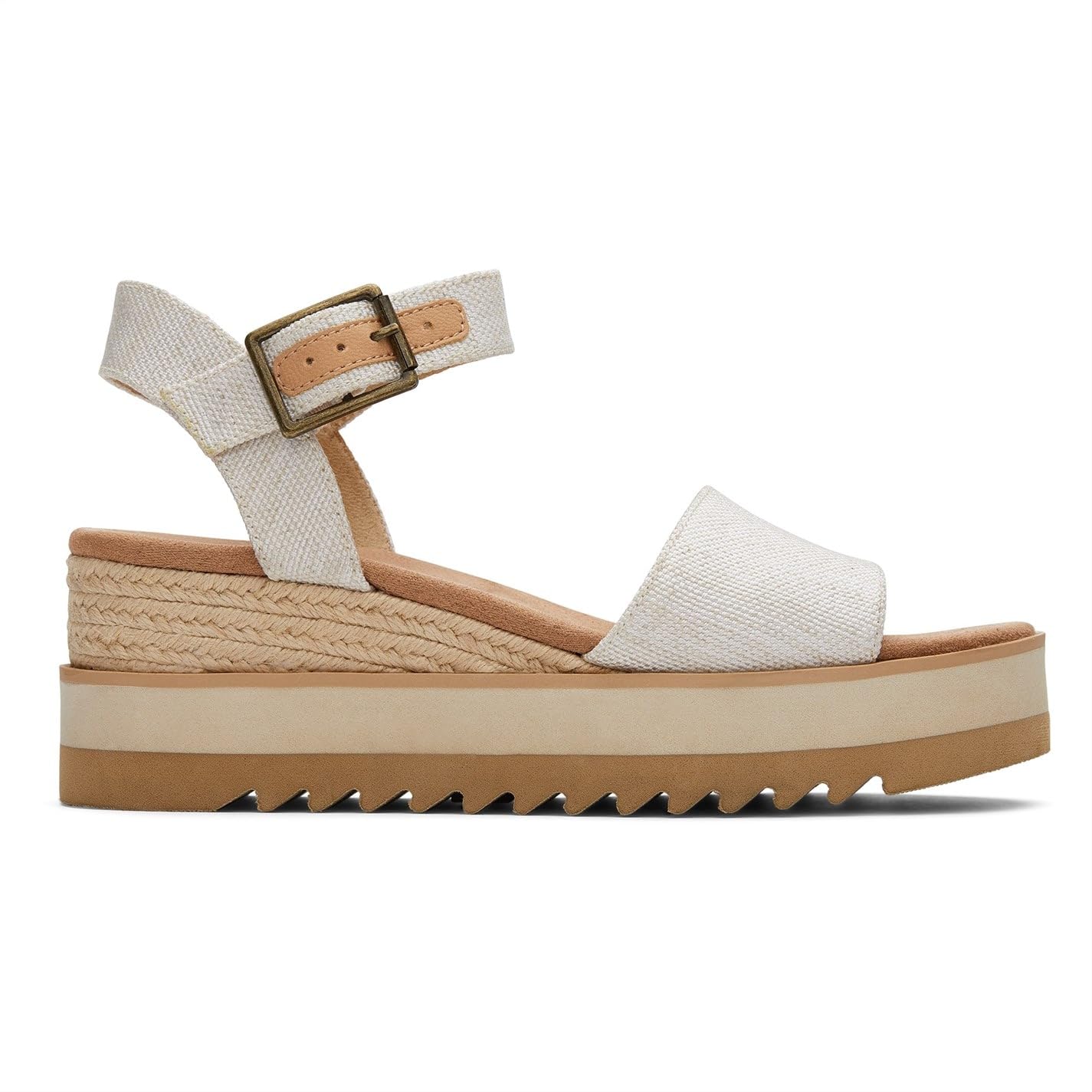 TOMS Platform Wedge Sandal - Stylish Chic Mid-Height Design with Customizable Fit and Comfort for All-Day Wear