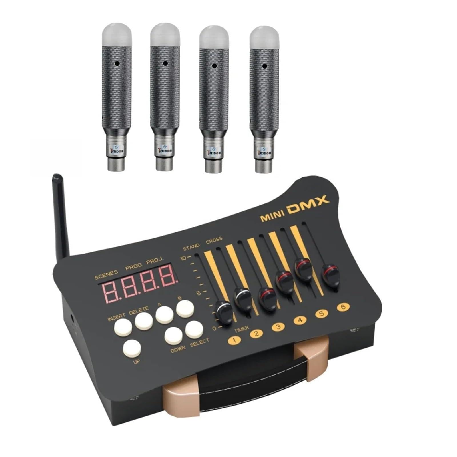 DMX Controller, DMX Controller Disco Light, 1pcs DMX512 + Charging Receiver Party DJ Sta Ligh Combination(1 and 4)