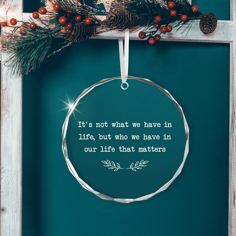 Christmas Ornament Gifts for Women Men - Glass Christmas Ornaments 2025 for Tree Decorations - Family Ornaments for Mom Dad Grandma Grandpa, Gifts for Sister Brother Friend Husband Wife - Image 6