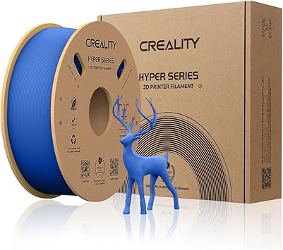 Creality Official Hyper PLA Filament Blue 1KG, 3D Printer Filament for High Speed Printing, Durable and Durable, Smooth, Ledge Performance Dimensional Accuracy +/- 0.03mm, 2.3lb/Machine