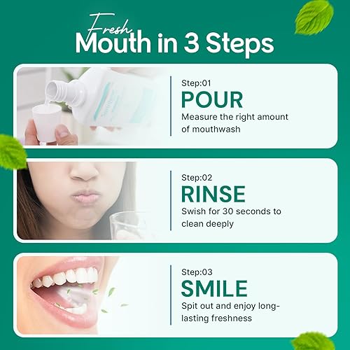 Miniatura 5 de SprinJene Enjuague bucal sin alcohol con xilitol, enjuague bucal natural sin flúor para boca seca, blanqueamiento y aliento fresco, fórmula