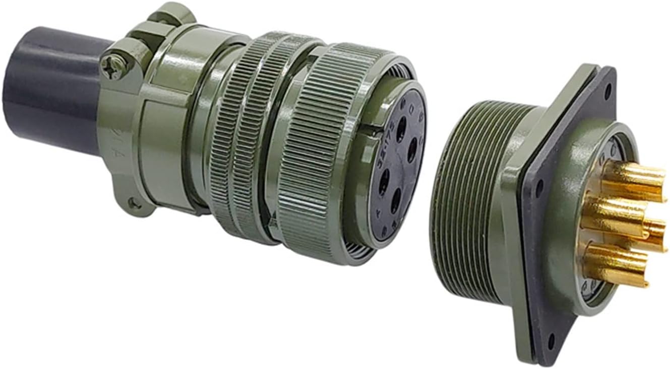 32-17 MIL-C Military Specification Connectors 4 Pin Circular Connector 5015 MIL STD MS3102A MS3106A MS3108A Plug Socket 1Pcs (Color : Socket 3012 32-17S)
