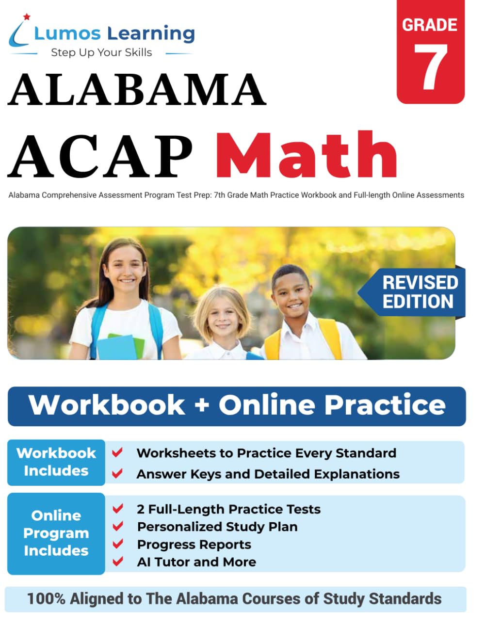 Alabama Comprehensive Assessment Program Test Prep: 7th Grade Math Practice Workbook and Full-length Online Assessments: ACAP Study Guide