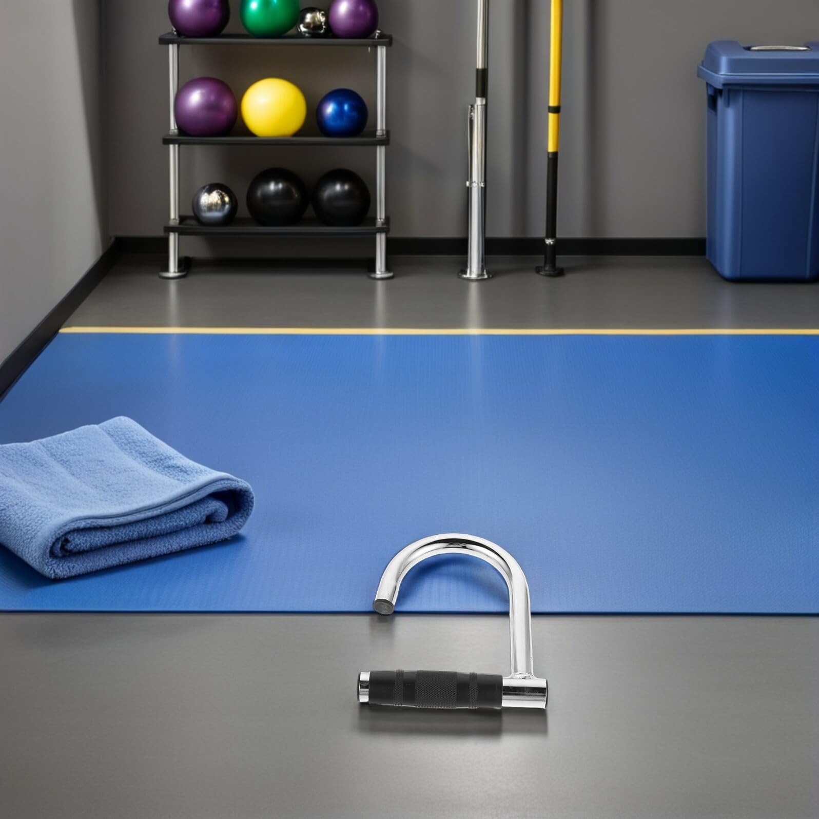 Maniglia Fitness Antiscivolo con Rivestimento in Gomma Impugnatura Ergonomica per Allenamento con Cavi e Sostituzione Manopole Bilanciere Accessorio Portatile per Palestra e Casa