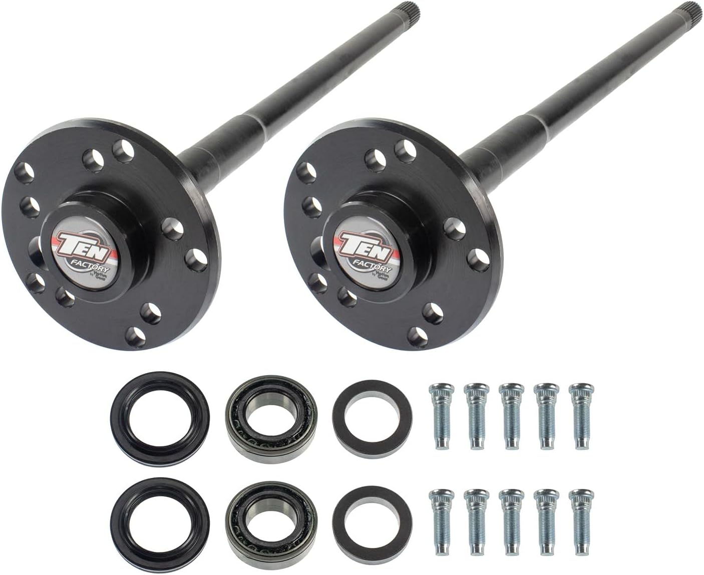 TEN Factory MG22135, Bolt Pattern Spline Drive Axle Shaft Assembly for Dana 44 Standard, For Jeep Wrangler TJ/YJ/XJ (1987–2006) 30 Spline Left & Right Replaces G2 92-2045-1-30, Nitro AXD44TJ-REAR-30
