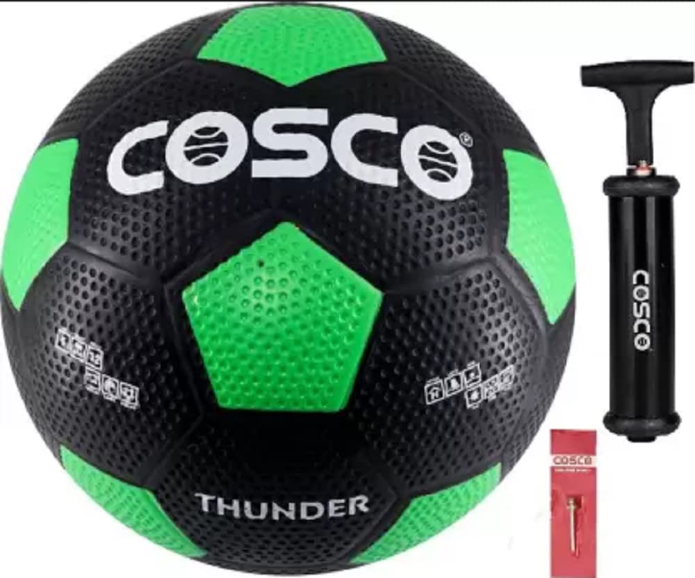 Cosco Thunder New Football Green with Pump and Niddle Football - Size 5 (Pack of 1 Multicolor) (B0BV9WMJ8L) Amazon Price History, Amazon Price Tracker