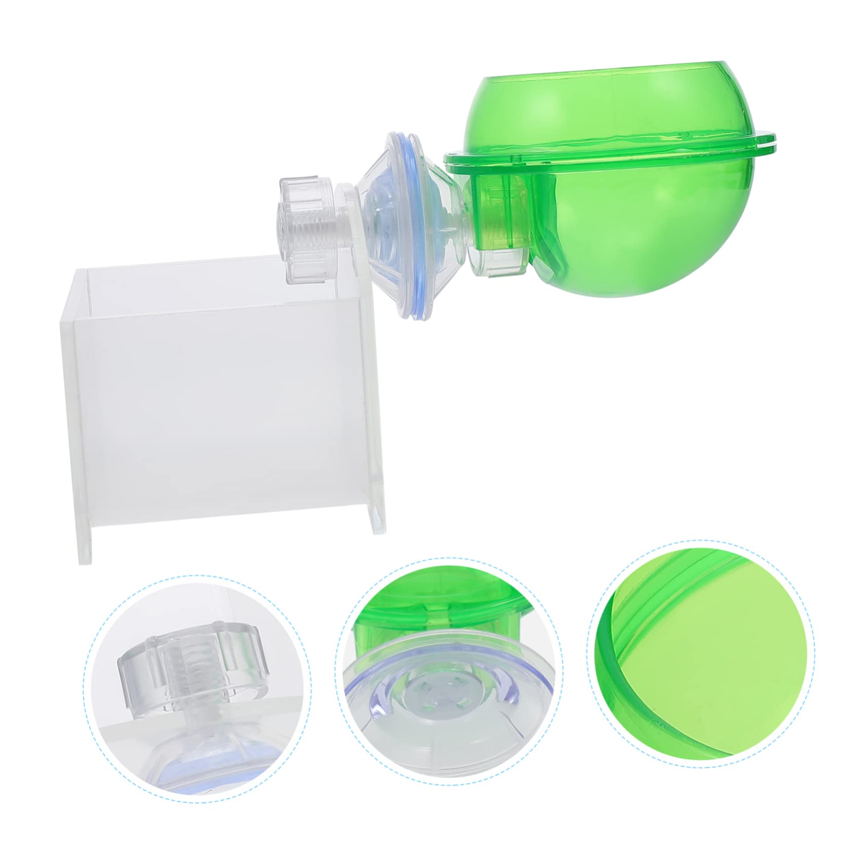 ERINGOGO 2Pcs Gecko Food Bowl with Suction Cup Escape Reptile Feeders for Crawling Pets Easy to Clean Transparent Feeding Tool for Lizard and Chameleon Care