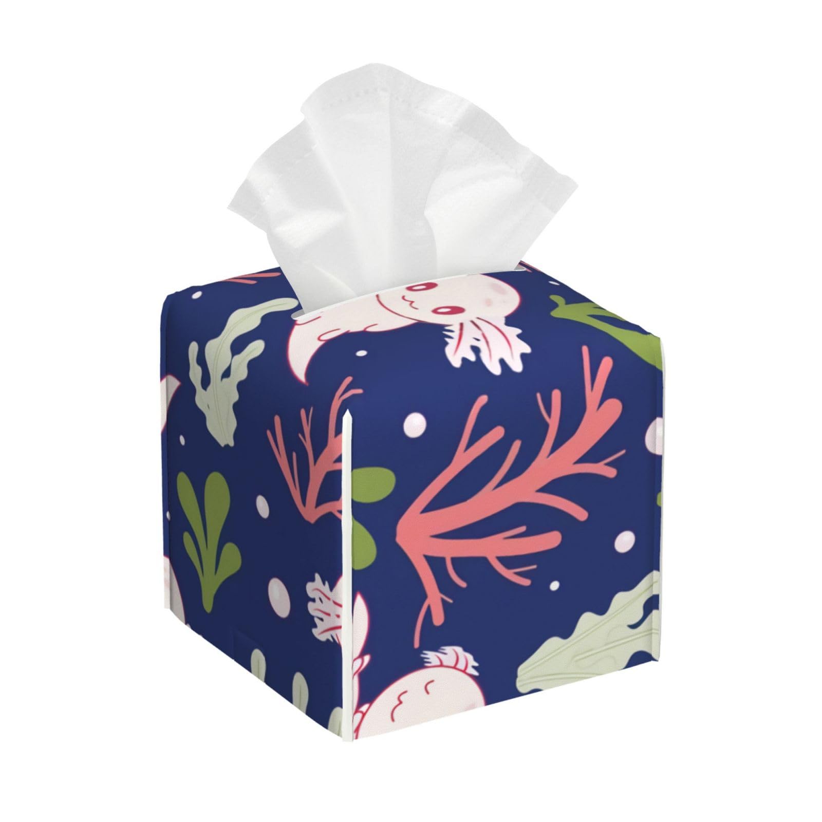 Xingfox As Pic Axolotl Tissue Box Cover, Fashionable Decorative Storage Box, Suitable For Most Places