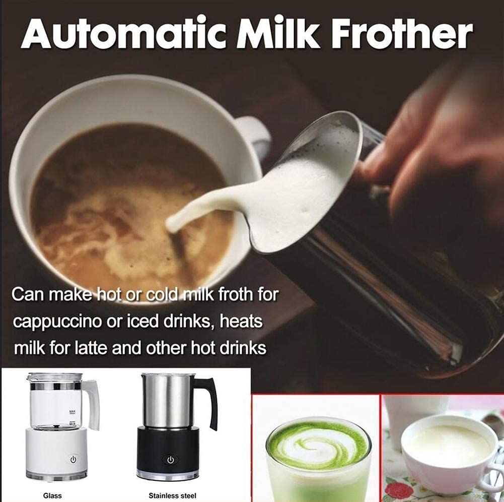 Latte froterra, Latte Elettrico Froter e piroscafo for la Fabbricazione del Latte, Cappuccino, Cioccolata Calda, Latte Caldo a Freddo Automatico Froter & scaldamero (23,7 oz), caffè frotolato