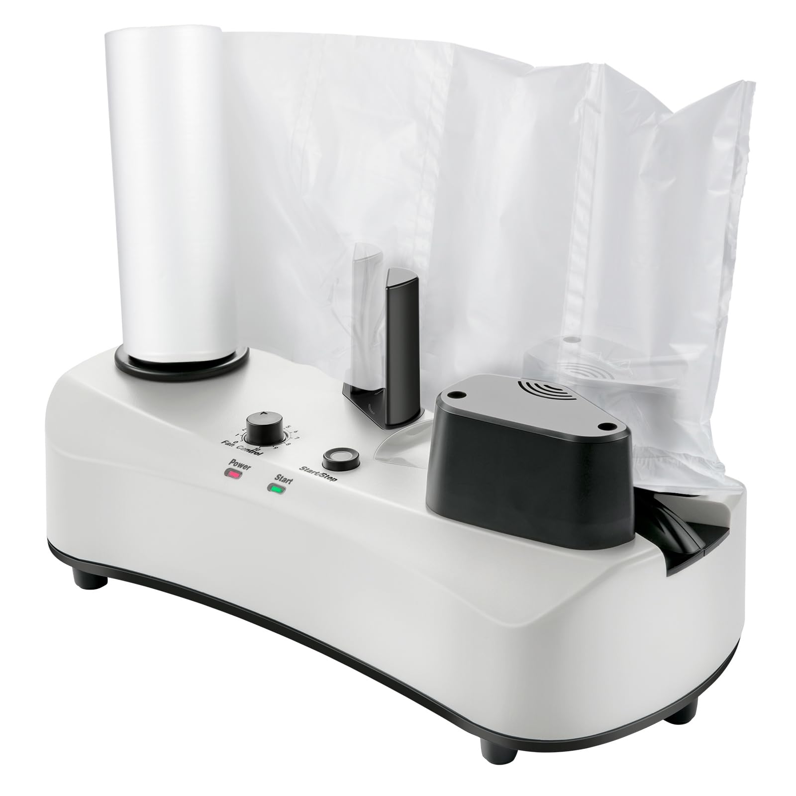 Happybuy Air Cushion Machine, Sealing Speed 7.2-7.8 ft/min, Portable Air Pillow Packaging Machine, 110V, Includes 164 ft/50 m Test Film Roll
