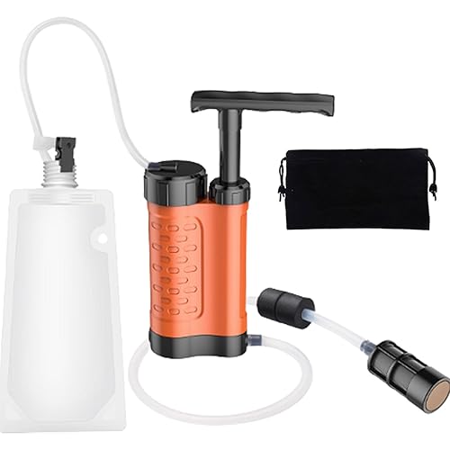Sistema de purificación de agua de emergencies filtro compacto de bomba de mano, alta tasa de flujo, construcción duradera, solución de agua potable
