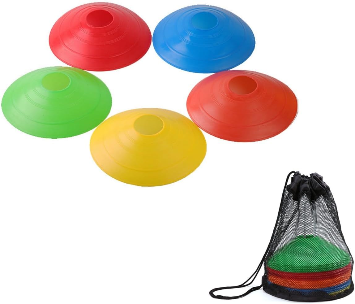 20X Soccer Cones, Professional Football Training Equipment for Training Football, Children and Adults Sports Obstacle Marker Cone