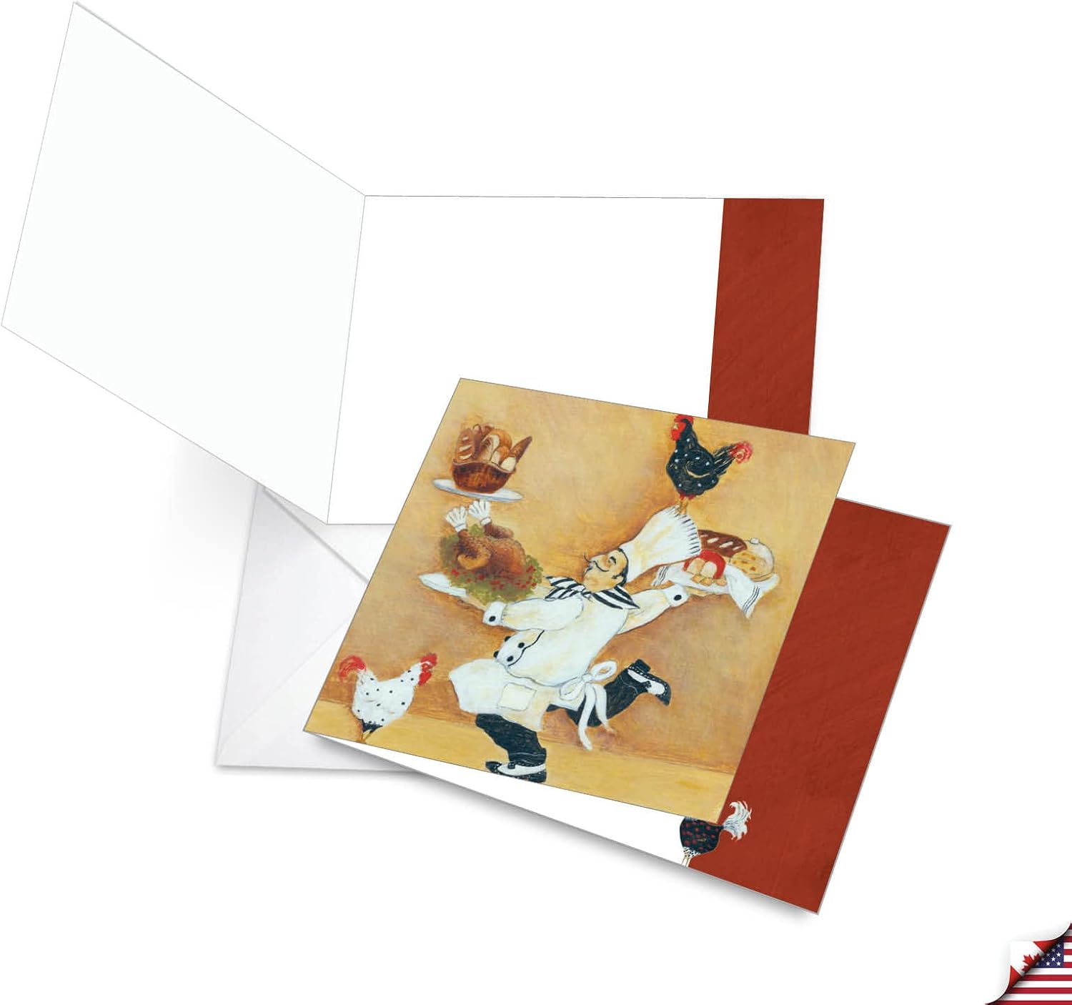 The Best Card Company - 12 Assorted Blank Note Cards (4 x 5.12 Inch) - Boxed All Occasion Notecards Bulk (2 Designs, 6 Each) - Farm to Table MQ4635OCB-B6x2