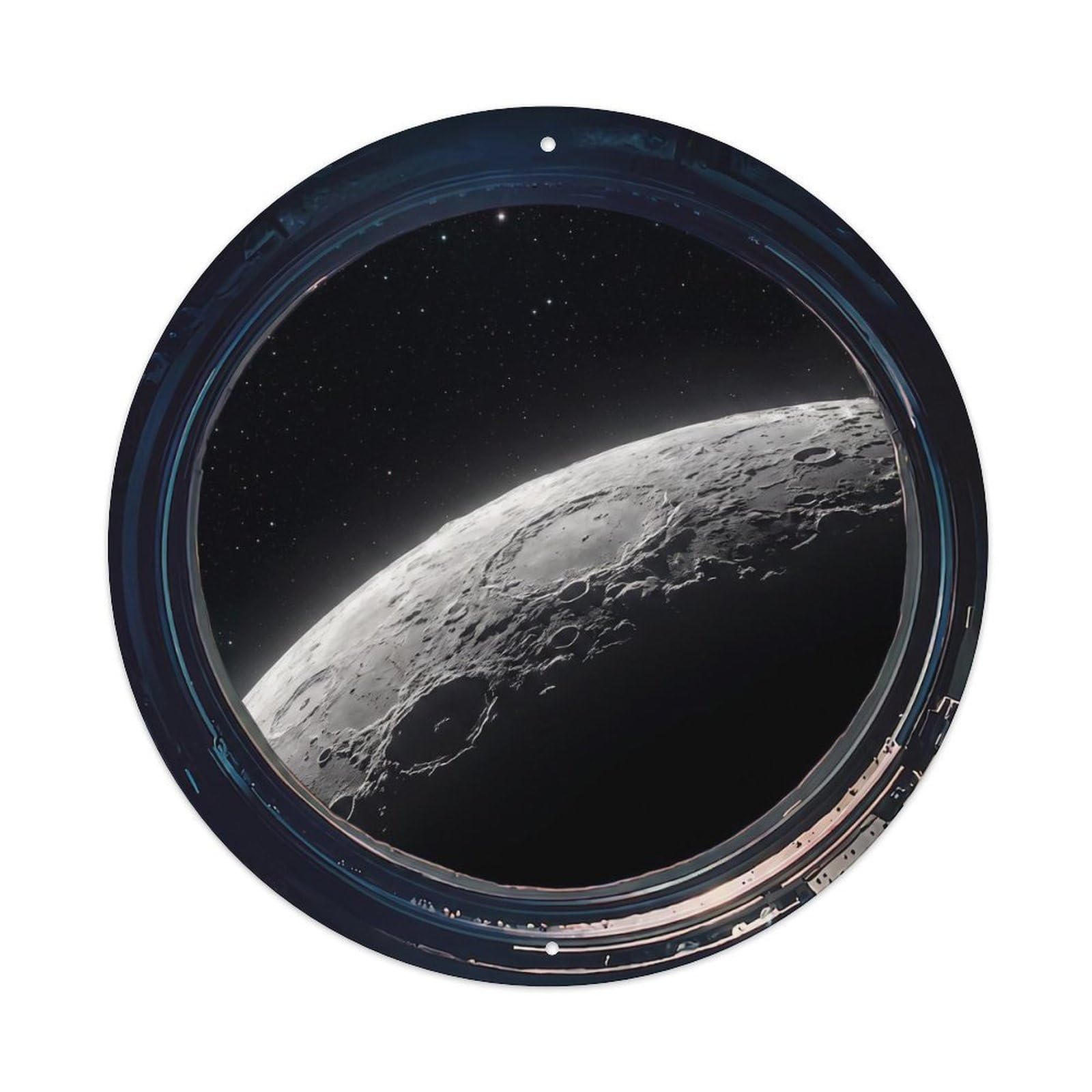Moon Horizon Curved Surface Metal Tin Sign