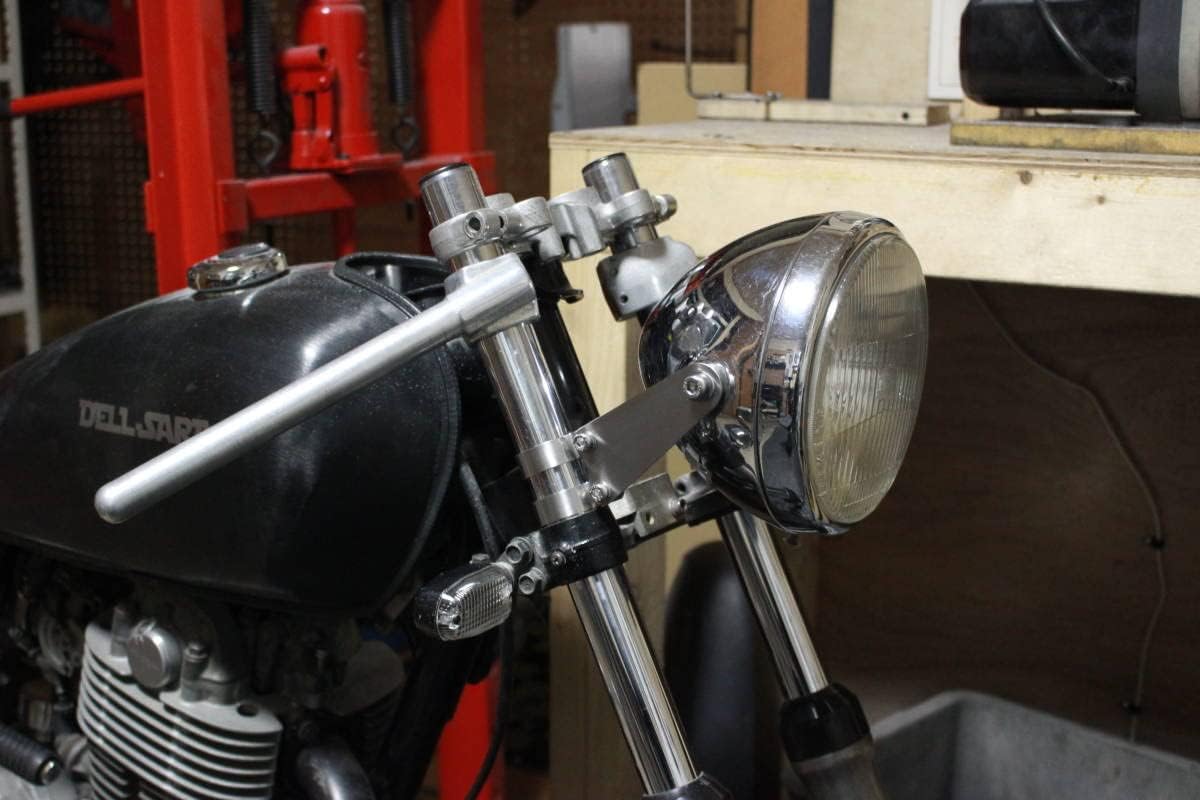 SR400 90ヘッドライトステーTYPE2ミφ35ステンレス カフェ