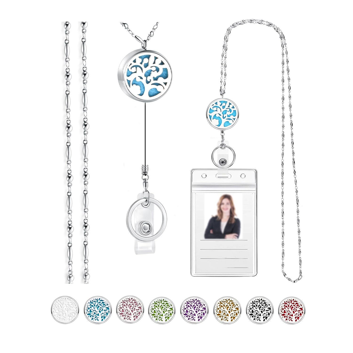 SAM & LORI Retractable Lanyards for Id Badges Keys Women Cute Employee Teacher Appreciation Gifts Badge Holder Reel Lanyard