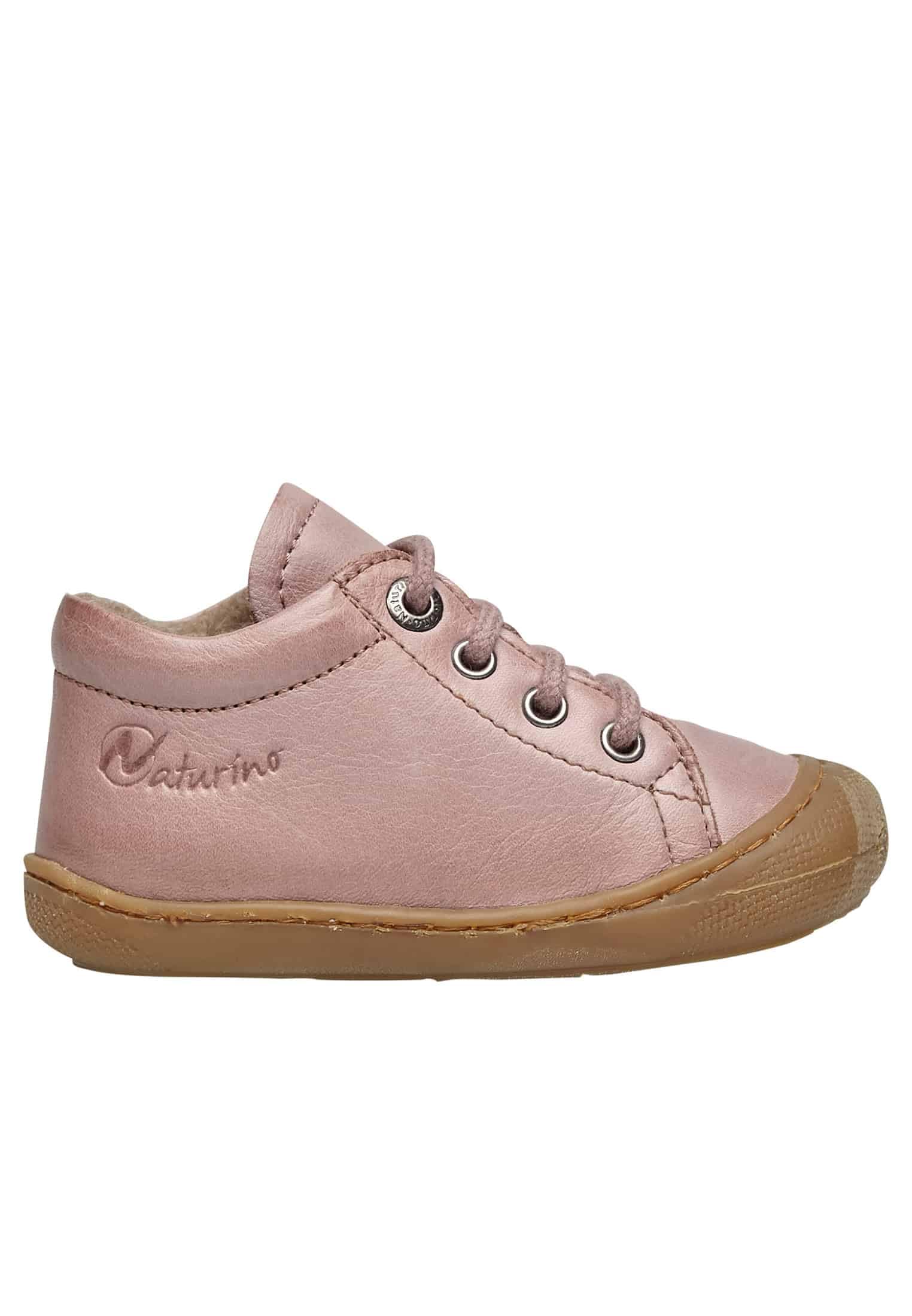 Naturino Scarpine Primi Passi in Nappa con Fodera in Lana, Rosa Chiaro- 26